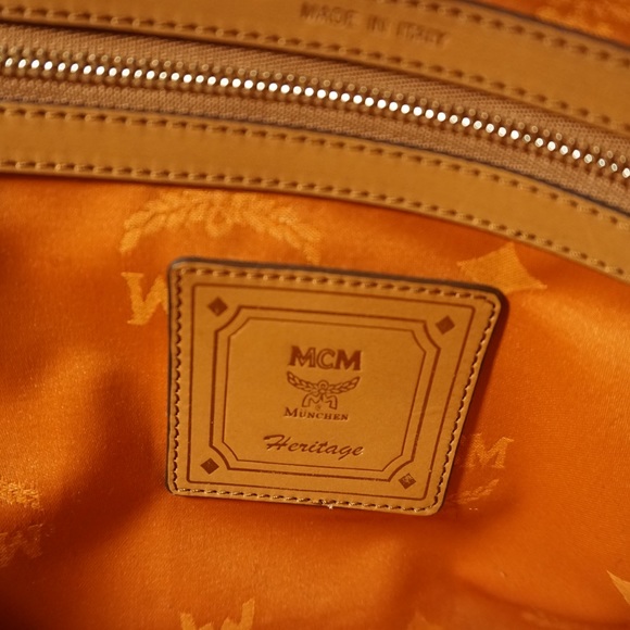 Authentic MCM Medium Heritage Bowler bag